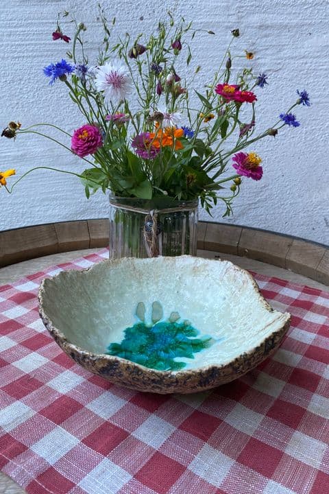 Schale MEER – handgetöpferte Keramik von Antjes Keramik
